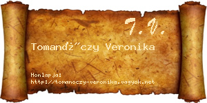 Tomanóczy Veronika névjegykártya