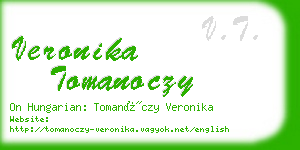 veronika tomanoczy business card